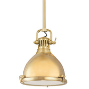 Pelham Medium Pendant in Aged Brass