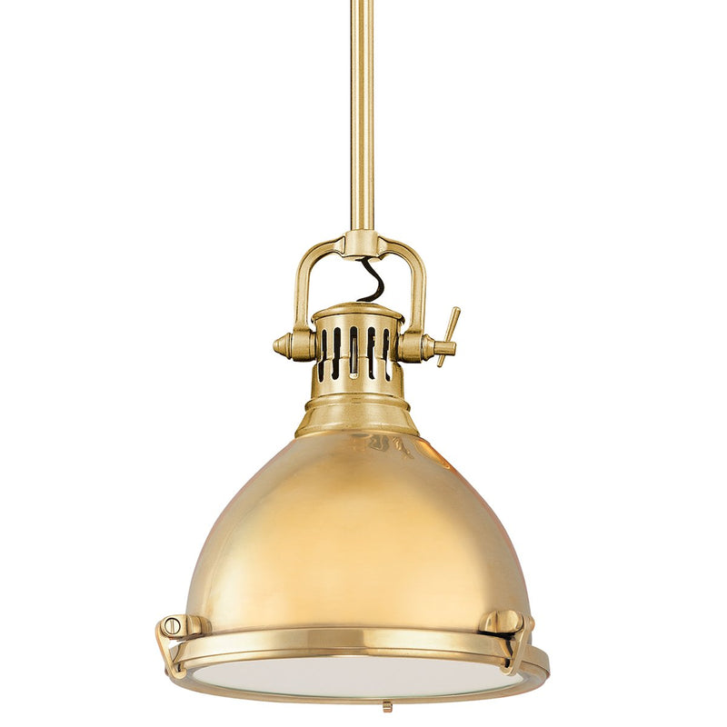 Pelham Medium Pendant in Aged Brass