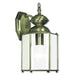 Basics 1 Light Outdoor Wall Lantern in Antique Brass