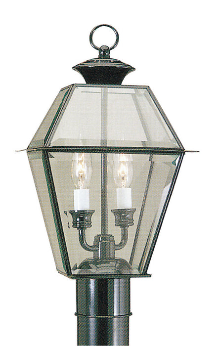 Westover 2 Light Outdoor Post Lantern in Black