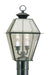 Westover 2 Light Outdoor Post Lantern in Black