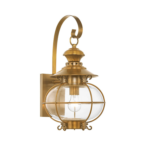 Harbor Medium Outdoor Wall Lantern in Flemish Brass