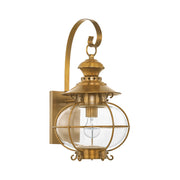 Harbor Medium Outdoor Wall Lantern in Flemish Brass