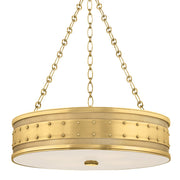 Gaines 4-Light Pendant in Aged Brass