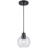 Grand 1-Light 7" Mini Pendant in Black