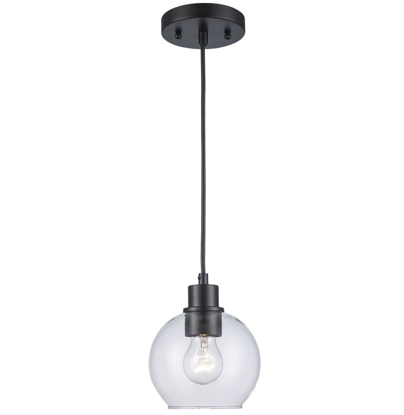 Grand 1-Light 7" Mini Pendant in Black