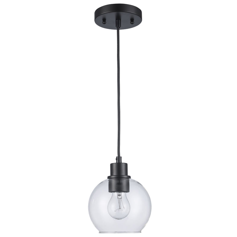 Grand 1-Light 7" Mini Pendant in Black