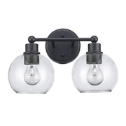 Grand 2-Light 14" Vanity Light in Black