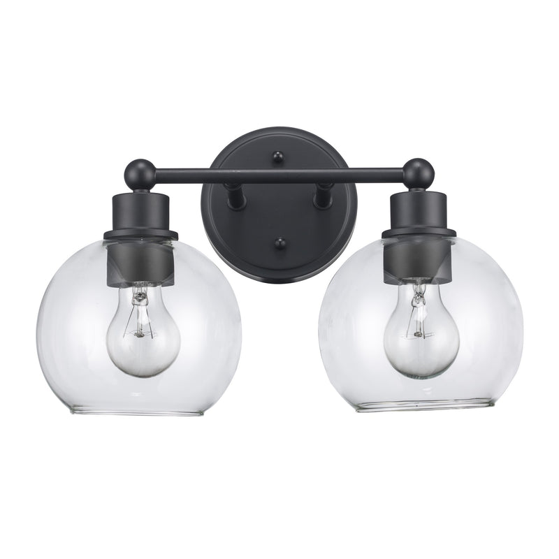 Grand 2-Light 14" Vanity Light in Black