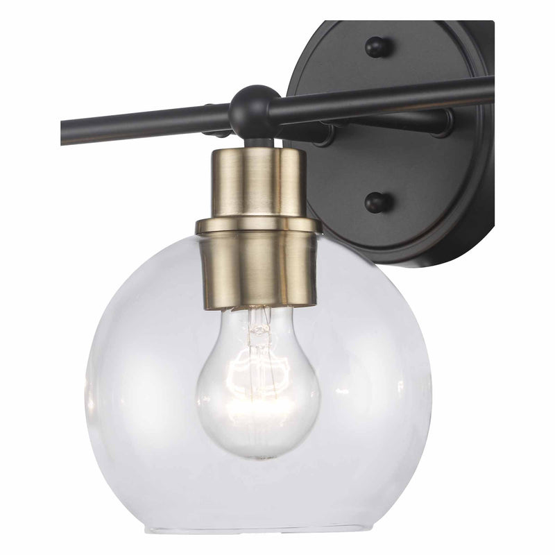 Grand 3-Light 25.4" Vanity Light in Antique Gold / Black