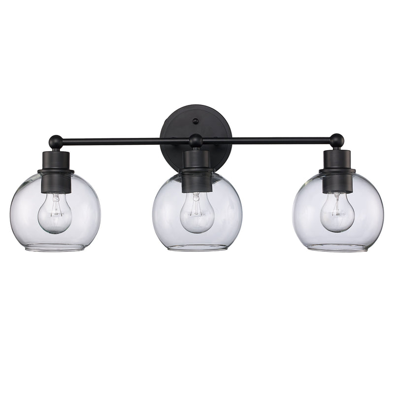 Grand 3-Light 25.4" Vanity Light in Black