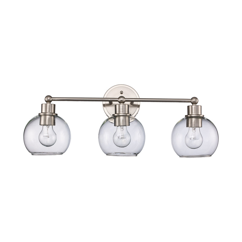 Grand 3-Light 25.4" Vanity Light in Brushed Nickel
