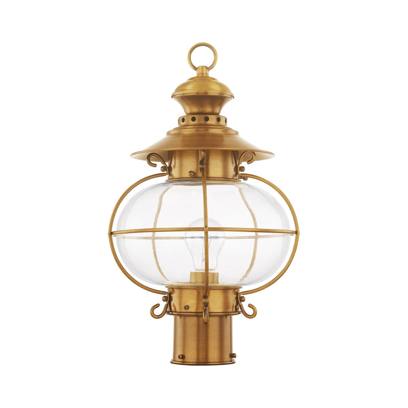 Harbor Medium Outdoor Post Light in Flemish Brass