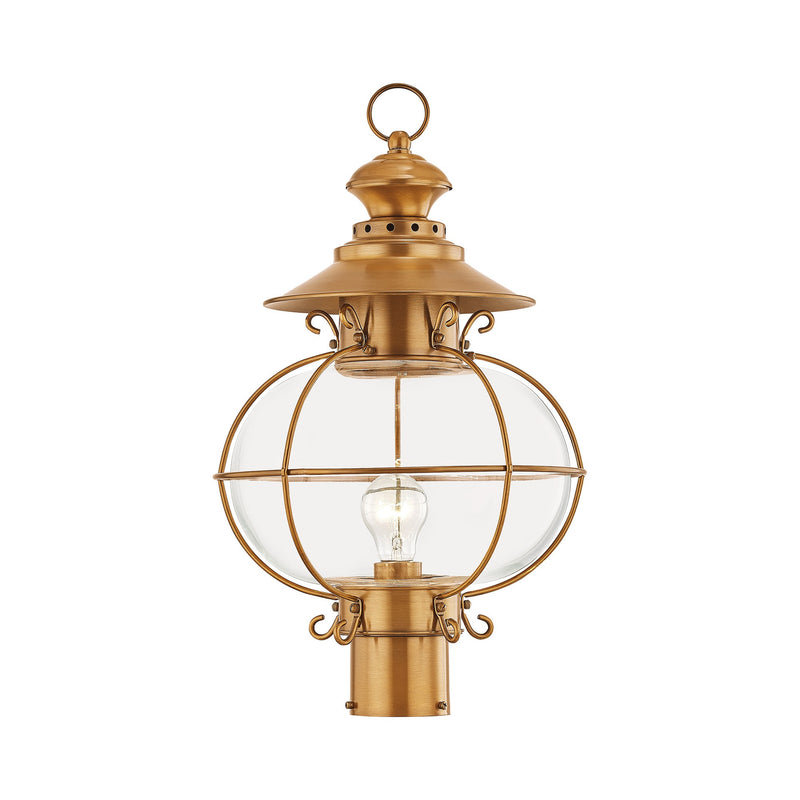 Harbor Large Outdoor Post Light in Flemish Brass