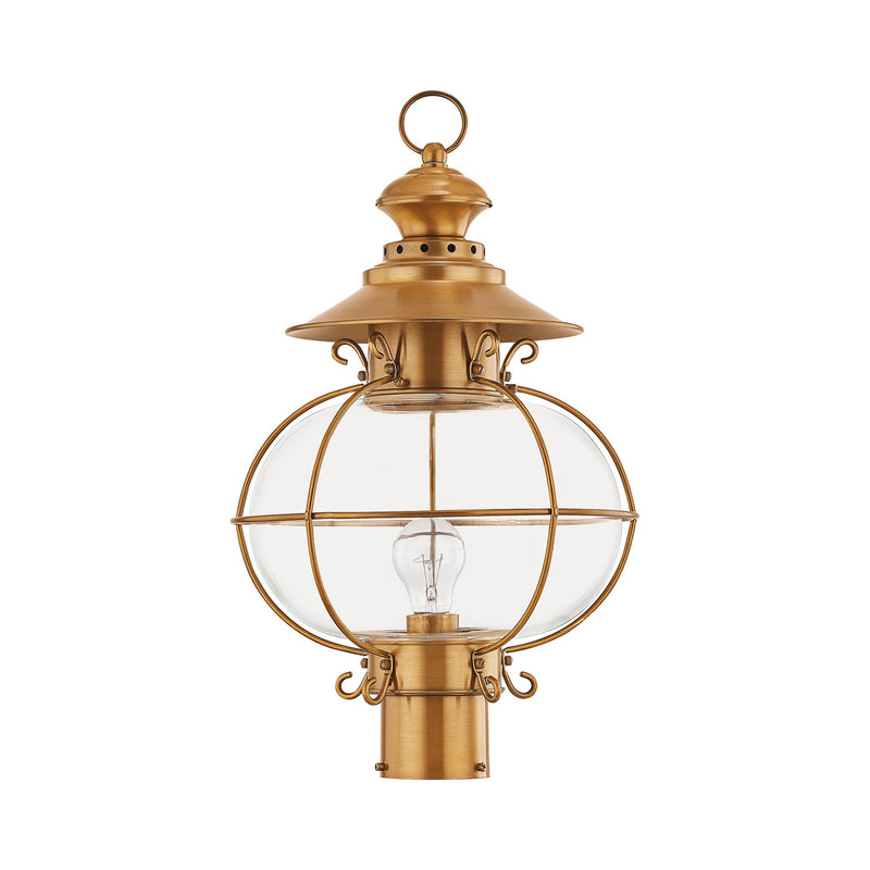 Harbor Large Outdoor Post Light in Flemish Brass