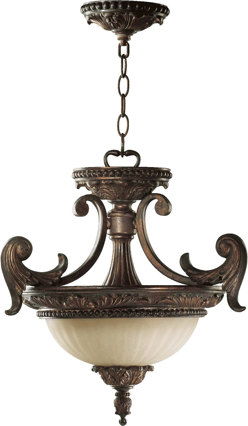 Madeleine 18" 2 Light Semi-Flush Mount in Corsican Gold