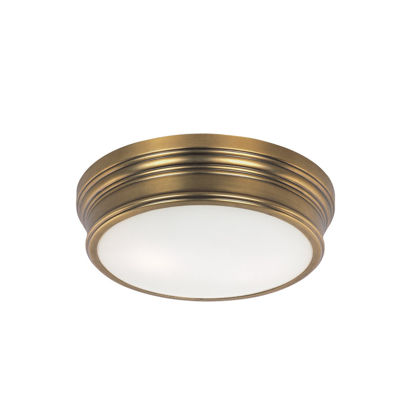 Fairmont 2 Light Flush Mount in Natural Aged Brass
