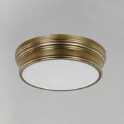 Fairmont 3 Light Flush Mount in Natural Aged Brass