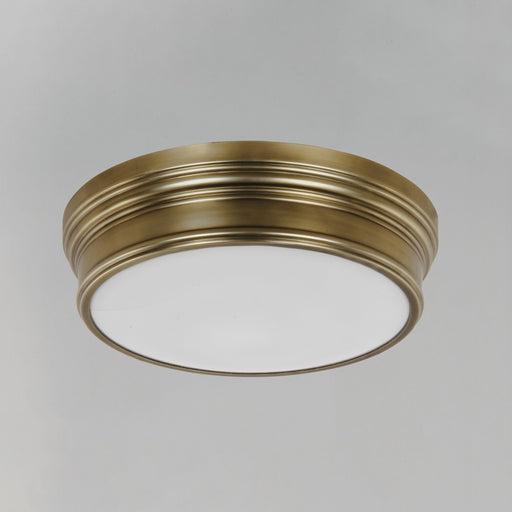 Fairmont 3 Light Flush Mount in Natural Aged Brass