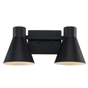 GearShine 2-Light 15.5" Vanity Light in Black