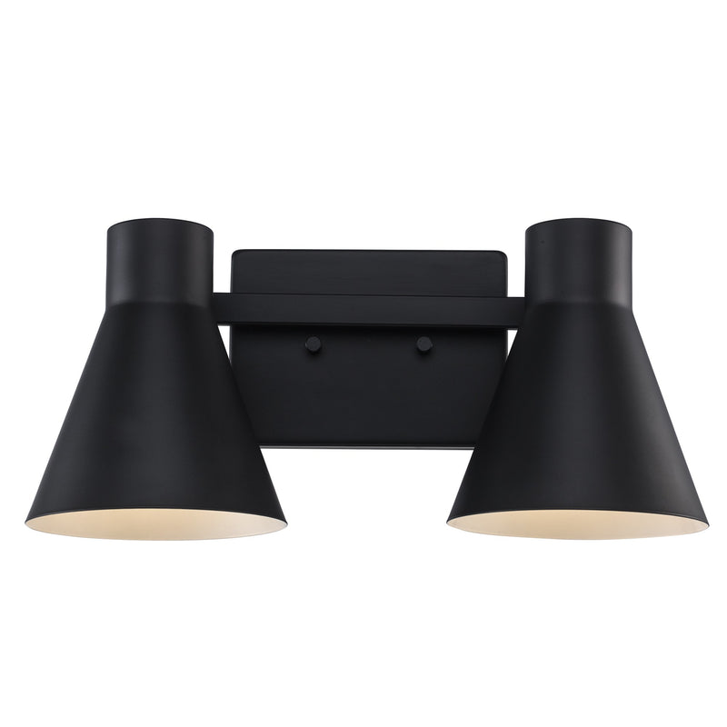 GearShine 2-Light 15.5" Vanity Light in Black