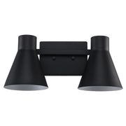GearShine 2-Light 15.5" Vanity Light in Black