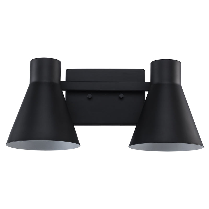 GearShine 2-Light 15.5" Vanity Light in Black