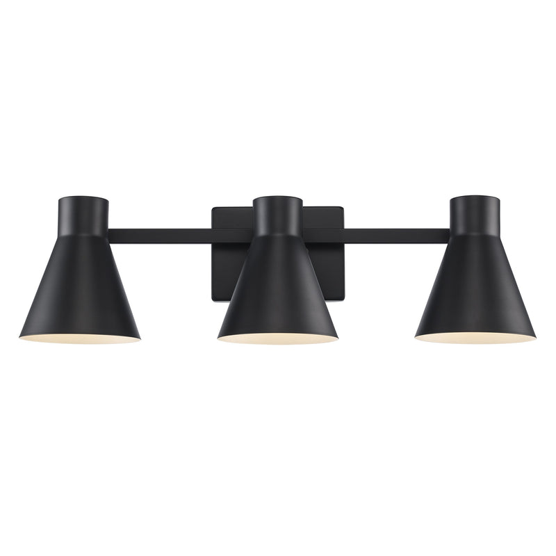 GearShine 3-Light 25.5" Vanity Light in Black