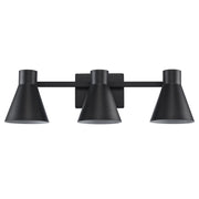 GearShine 3-Light 25.5" Vanity Light in Black