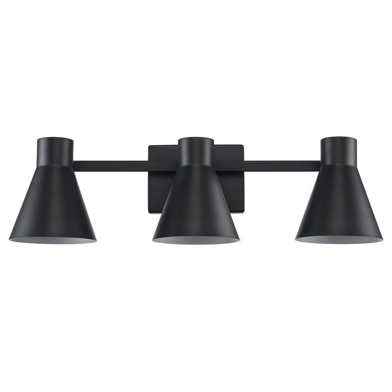 GearShine 3-Light 25.5" Vanity Light in Black