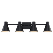 GearShine 4-Light 35.25" Vanity Light in Black