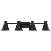 GearShine 4-Light 35.25" Vanity Light in Black