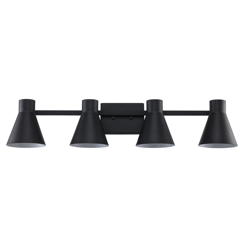 GearShine 4-Light 35.25" Vanity Light in Black