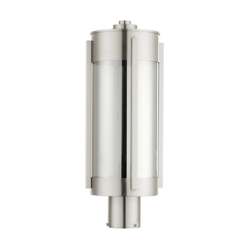 Sheridan 2-Light Medium Outdoor Post Light in Brushed Nickel