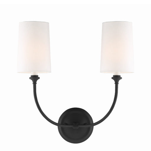 Sylvan 2 Light 15.5" Sconce in Black Forged