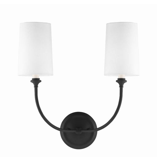 Sylvan 2 Light 15.5" Sconce in Black Forged