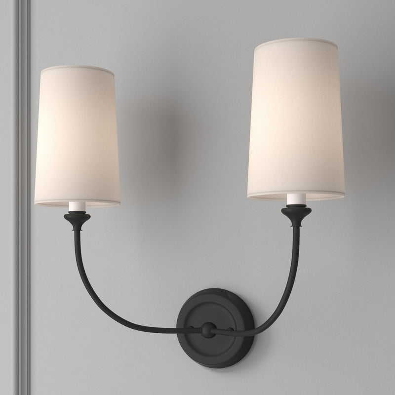Sylvan 2 Light 15.5" Sconce in Dark Bronze in a room setting