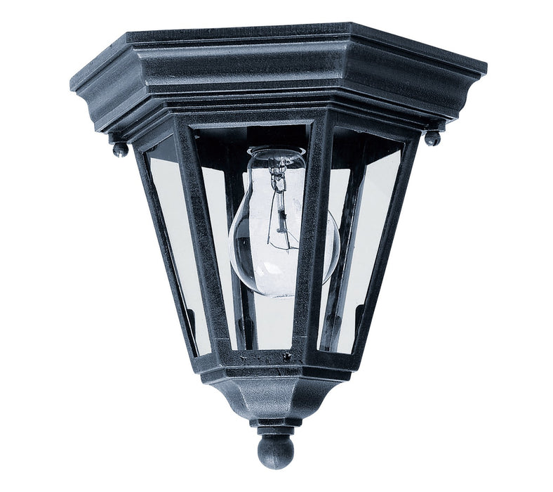 Westlake Cast 1-Light Outdoor Ceiling Mount in Black with Clear Glass - Lamps Expo