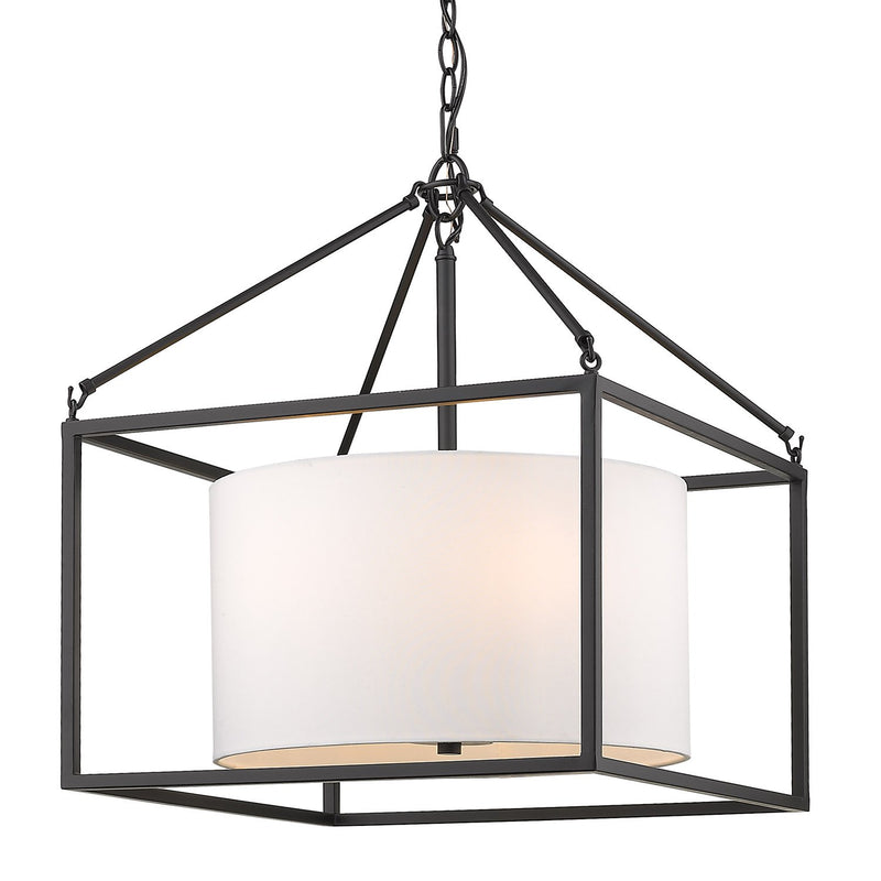 Manhattan 5-Light Pendant in Matte Black