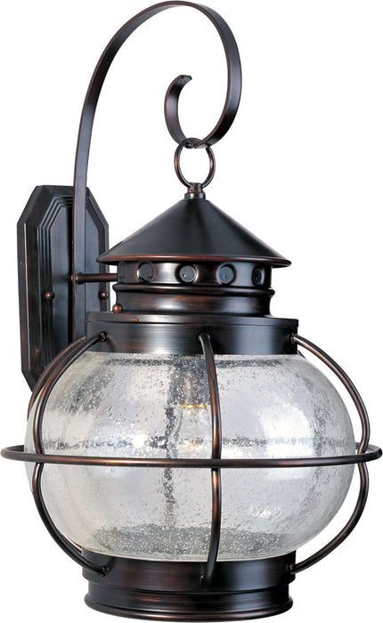 30504CDOI - Portsmouth 1-Light Outdoor Wall Lantern in Oil Rubbed Bronze with Seedy Glass by Maxim Lighting