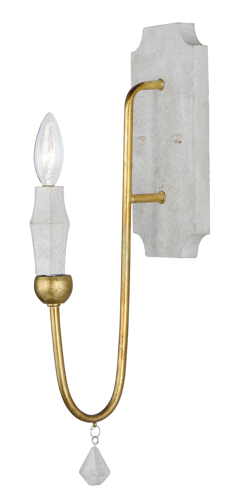 Claymore 1 Light Wall Sconce in Claystone / Gold Leaf
