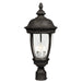 Knob Hill Cast 3-Light Outdoor Pole/Post Lantern in Sienna - Lamps Expo