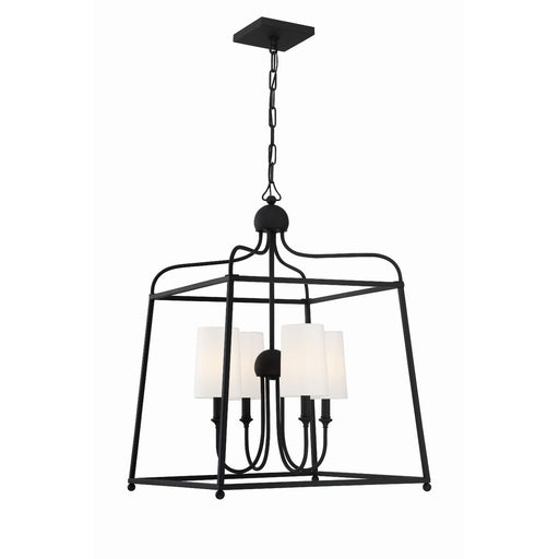 Sylvan 4 Light 21.5" Chandelier in Black Forged