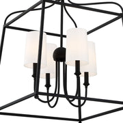Sylvan 4 Light 21.5" Chandelier in Black Forged