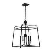 Sylvan 4 Light 21.5" Chandelier in Black Forged
