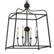 Sylvan 4 Light 21.5" Chandelier in Black Forged