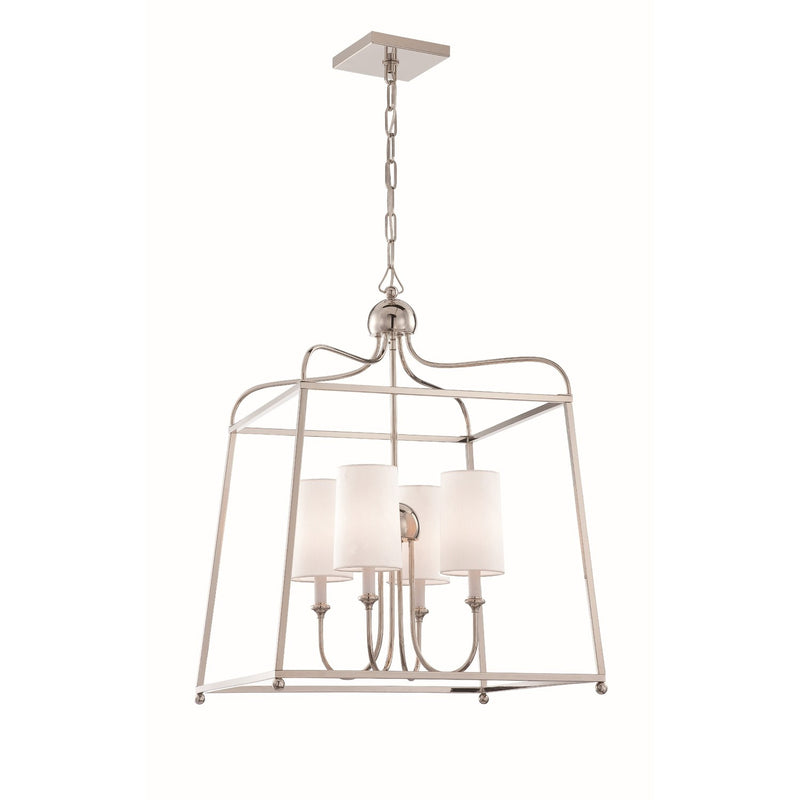 Sylvan 4 Light 21.5" Chandelier in Polished Nickel