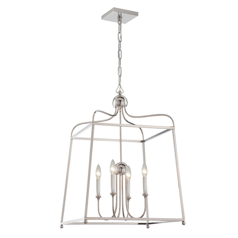 Sylvan 4 Light 21.5" Chandelier in Polished Nickel