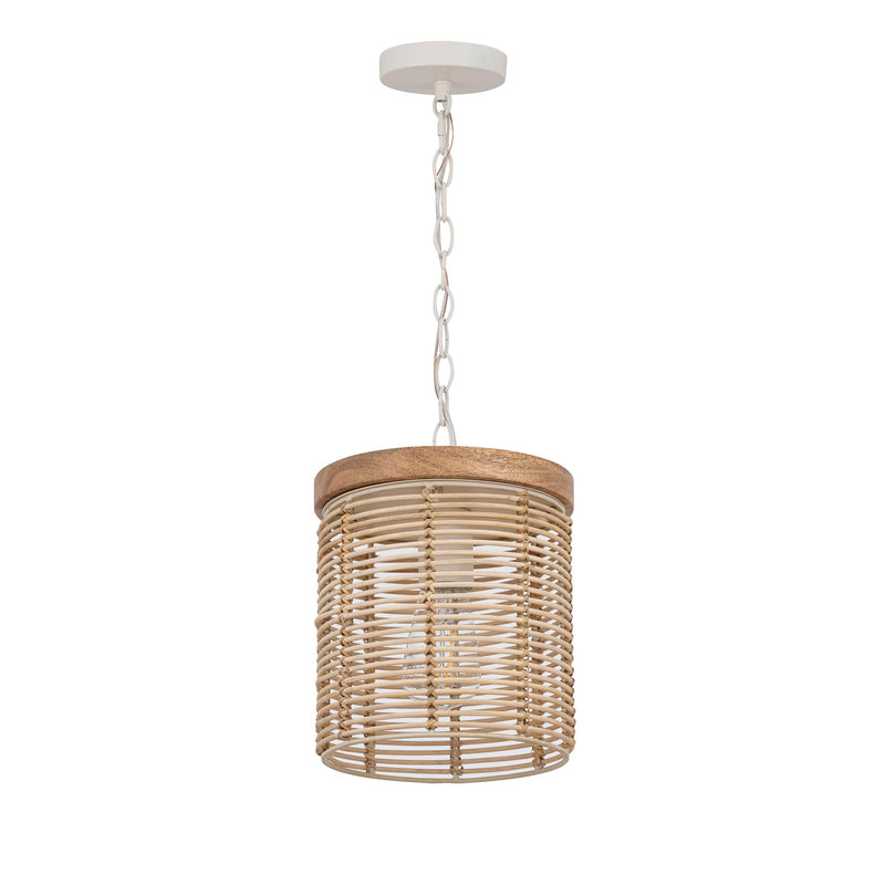 Vannerie 1 Light Mini Pendant in Ecru