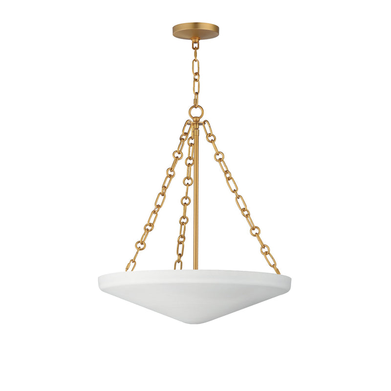 Artemis 4 Light Pendant in Natural Aged Brass